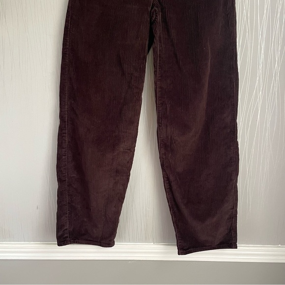 Levi's Baggy Dad Corduroy Pants Dark Brown Size 24 Premium - Picture 3 of 15